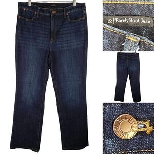 Talbots Jeans Barely Bootcut Women's Size 12 Dark Wash High Rise Stretch